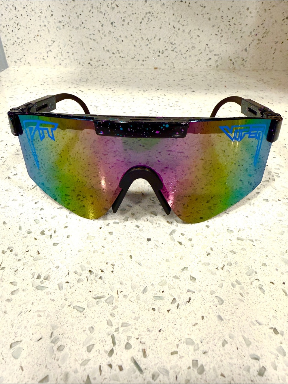 Pit Viper Rainbow Mirrored Shield Sunglasses